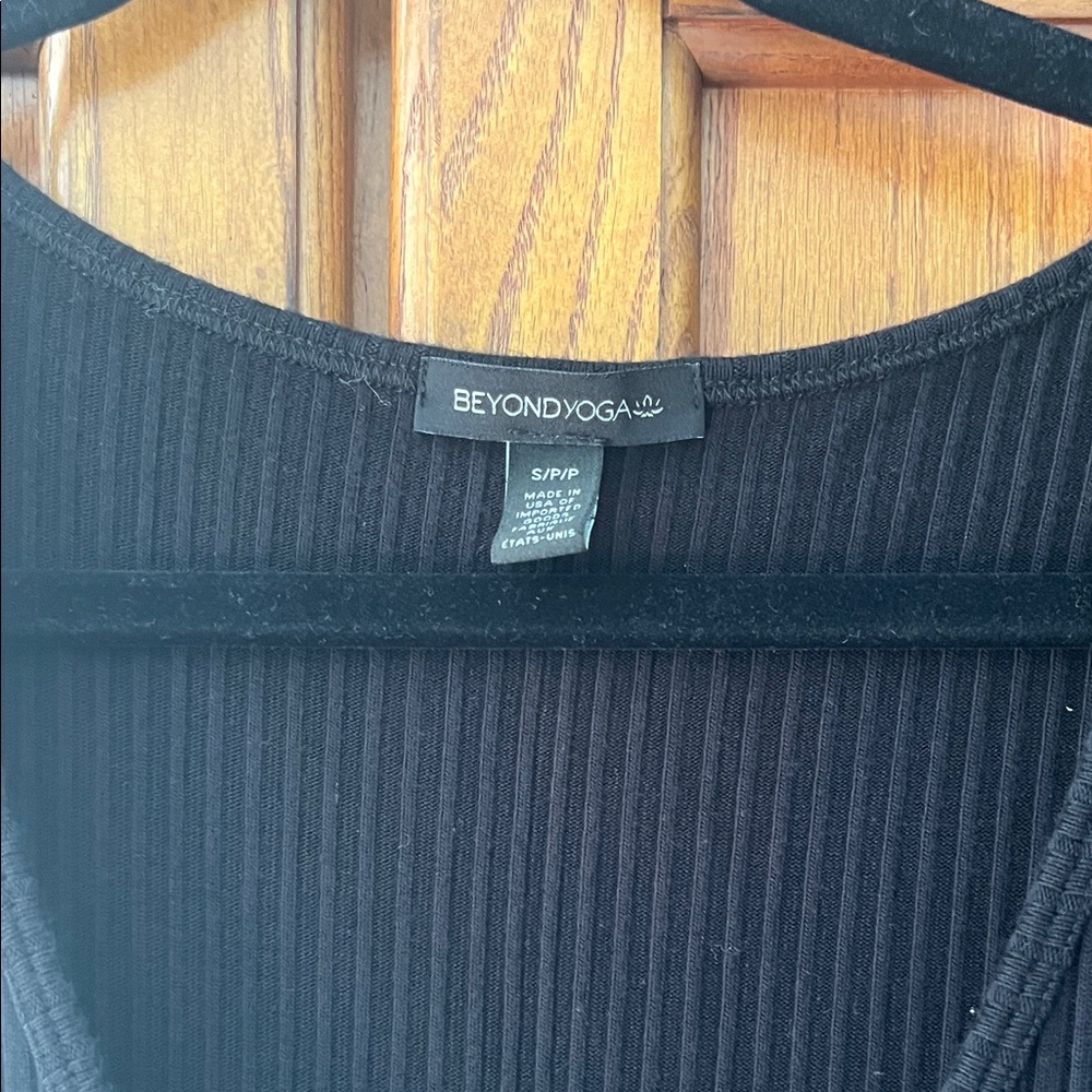 Beyond Yoga Black Ribbed Jumpsuit